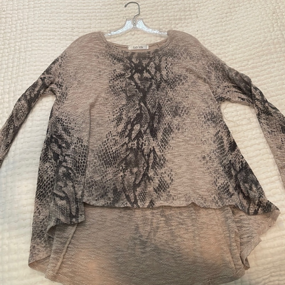 Snakeskin tunic sweater